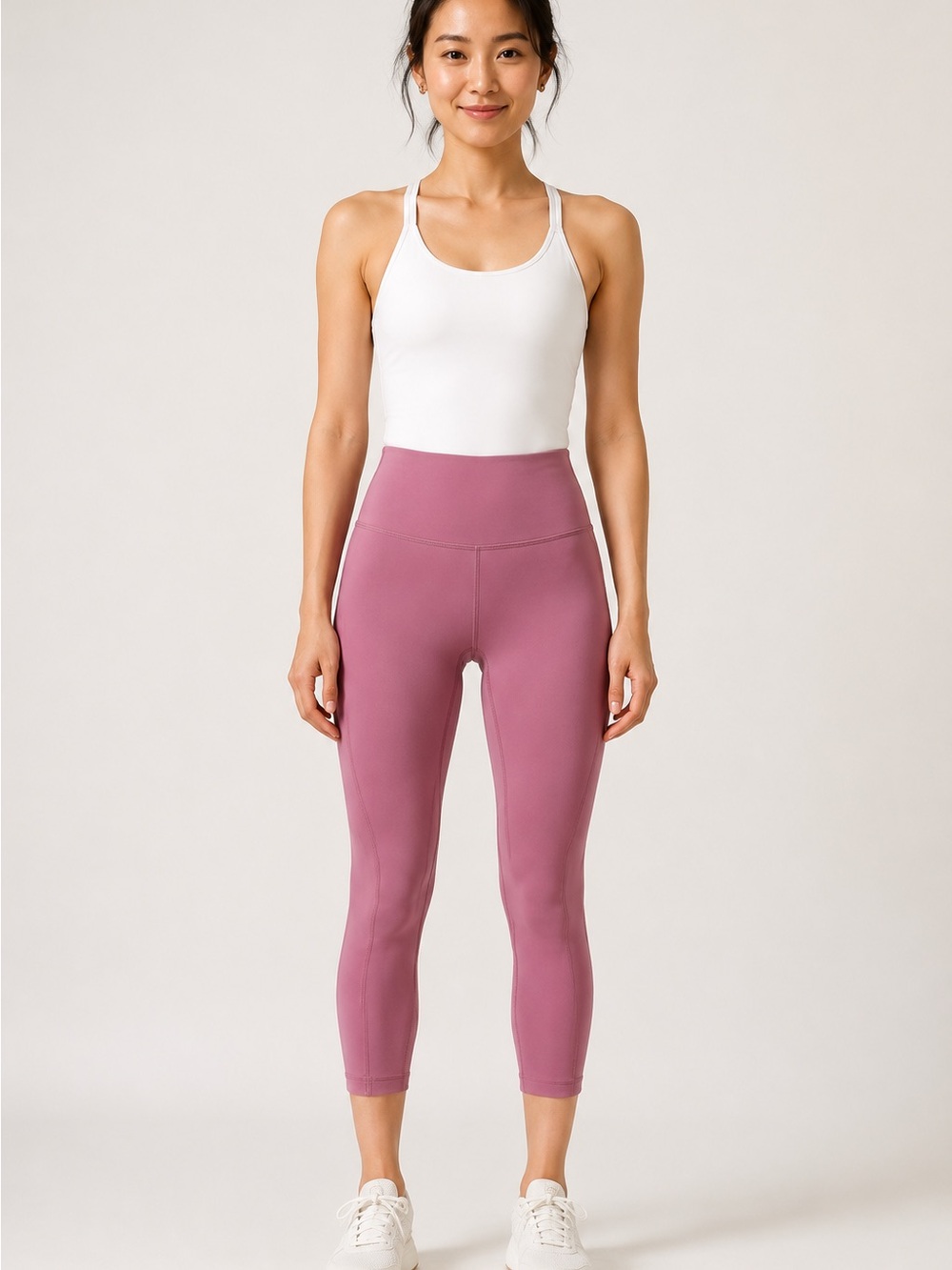 Lululemon Size 6 Pink High Rise Crop Leggings 23” Inseam